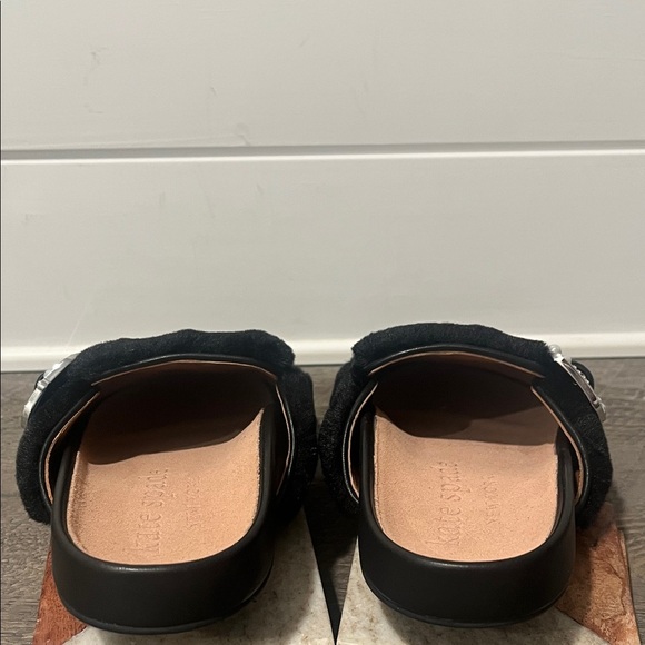 Kate Spade Cici Faux Fur Mules with Embellished Buckle NWOT Size 8 - Picture 3 of 7